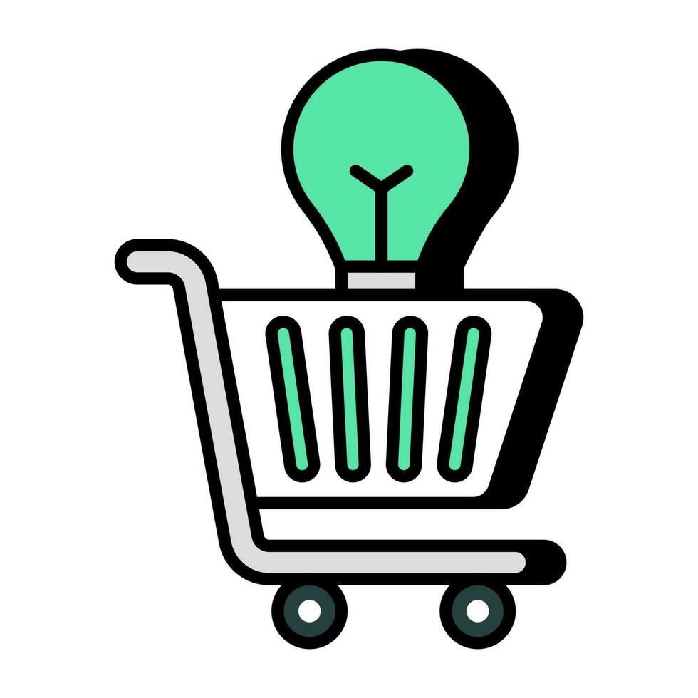 Shopping cart icon, editable vector