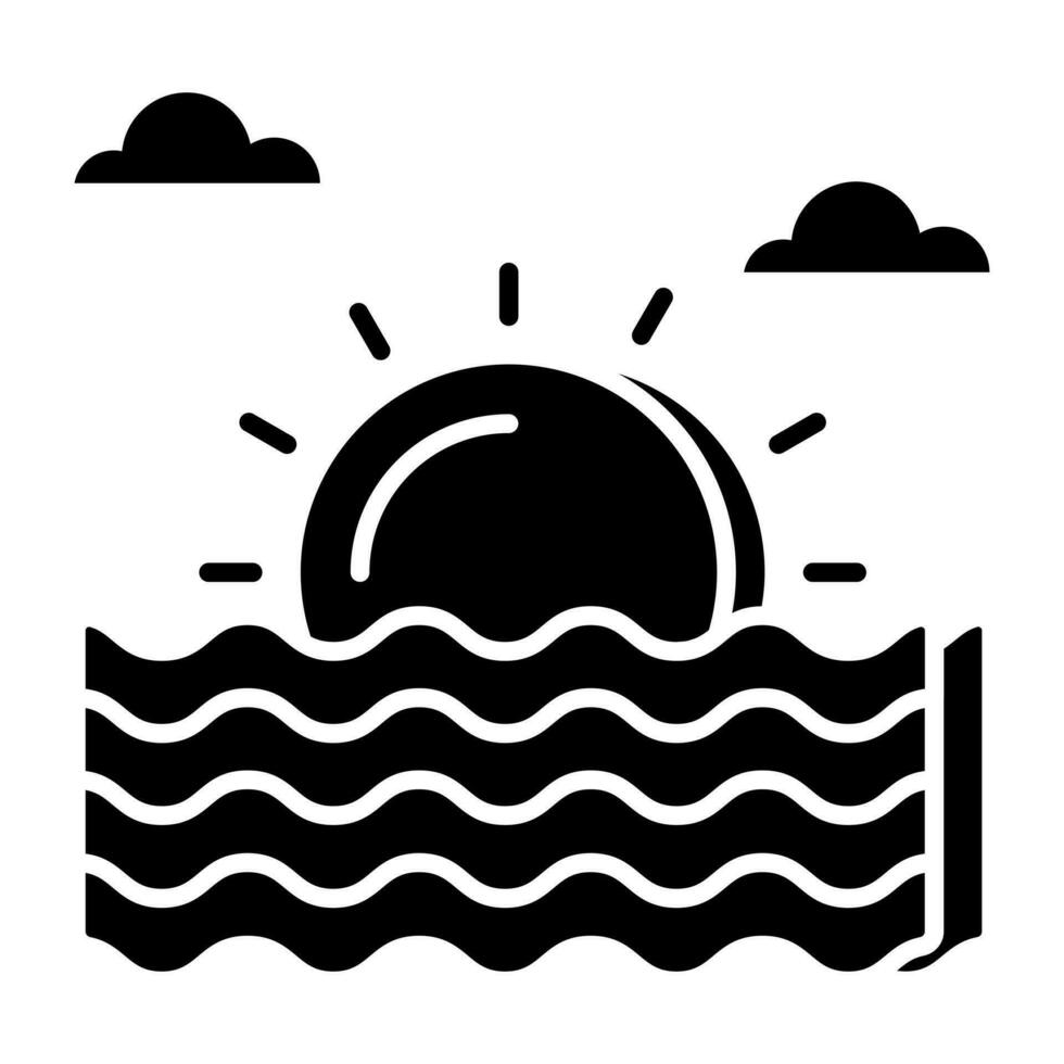 A perfect design icon of sunset vector