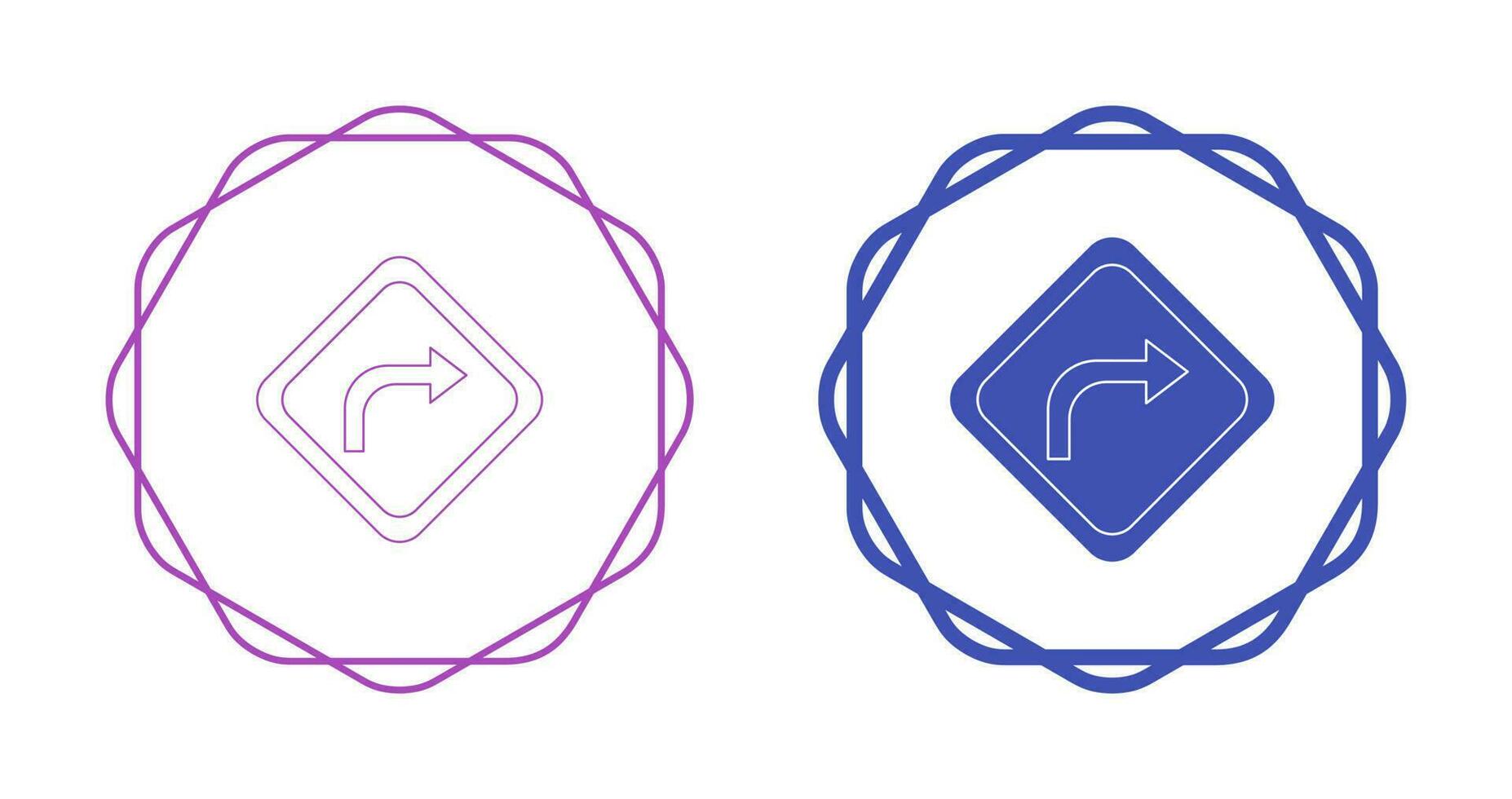 Right Turn Vector Icon