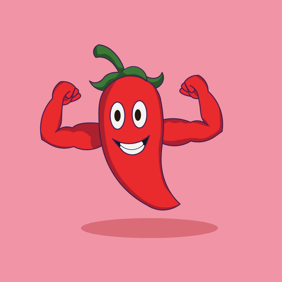 Cute Red Chili Pepper Vector