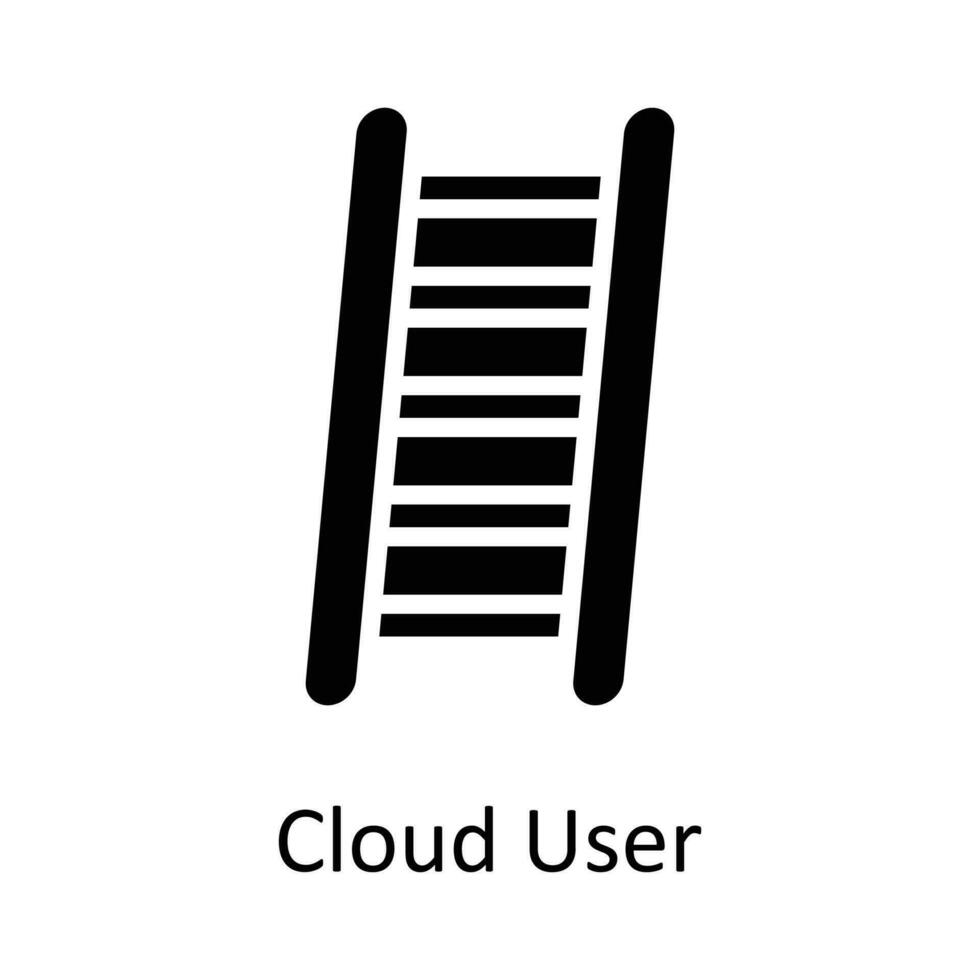 Ladder  vector   Solid Icon Design illustration. Work in progress Symbol on White background EPS 10 File