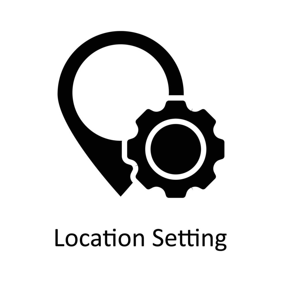 Location Setting vector    solid Icon Design illustration. Location and Map Symbol on White background EPS 10 File