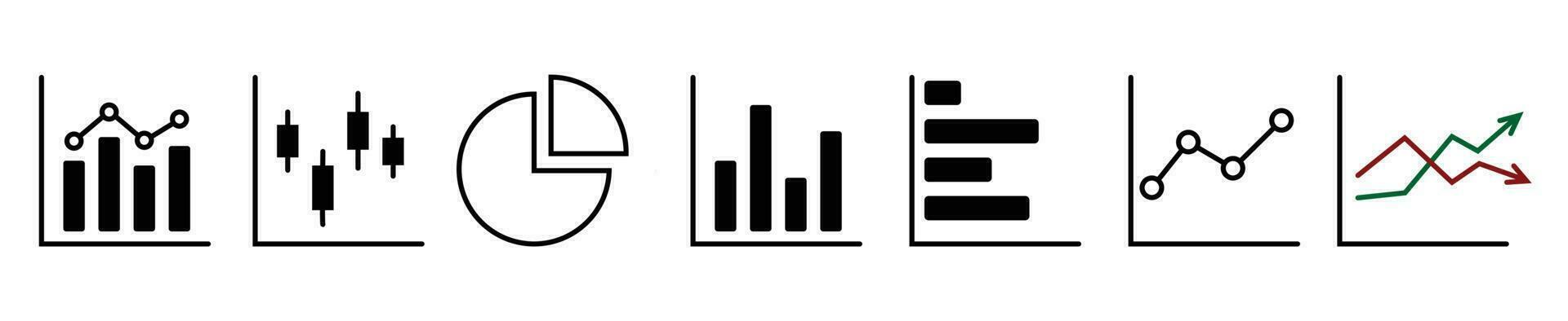 graph icon line graph circle graph analytic stats and investment icon sign symbol vector