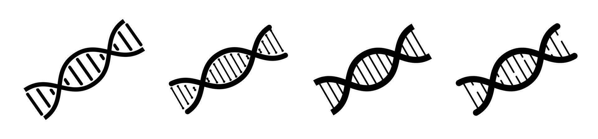 genético adn icono espiral biomédico prueba vector