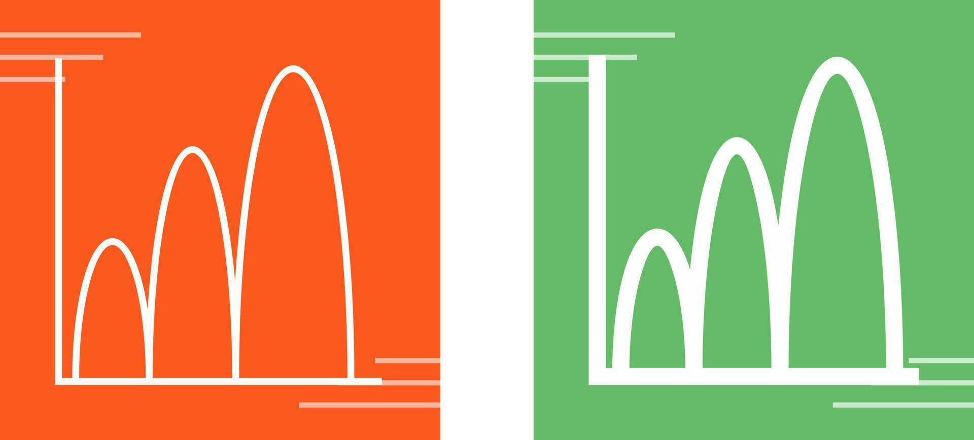 Bell Shaped Graph Vector Icon