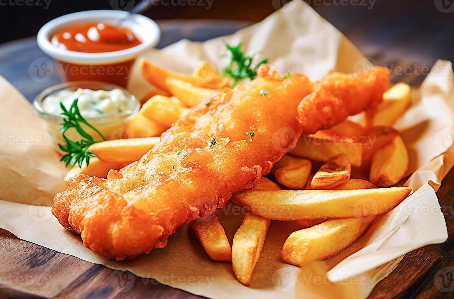 . Fish and chips. photo