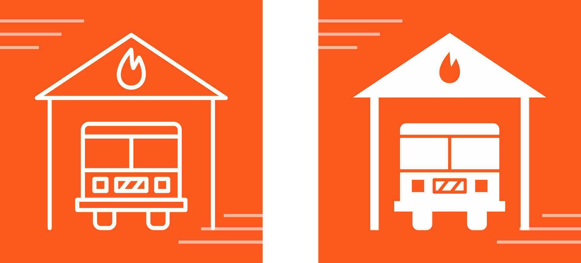 Fire Station Vector Icon
