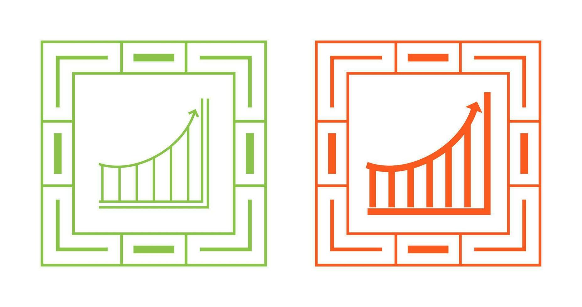Increasing Graph Vector Icon