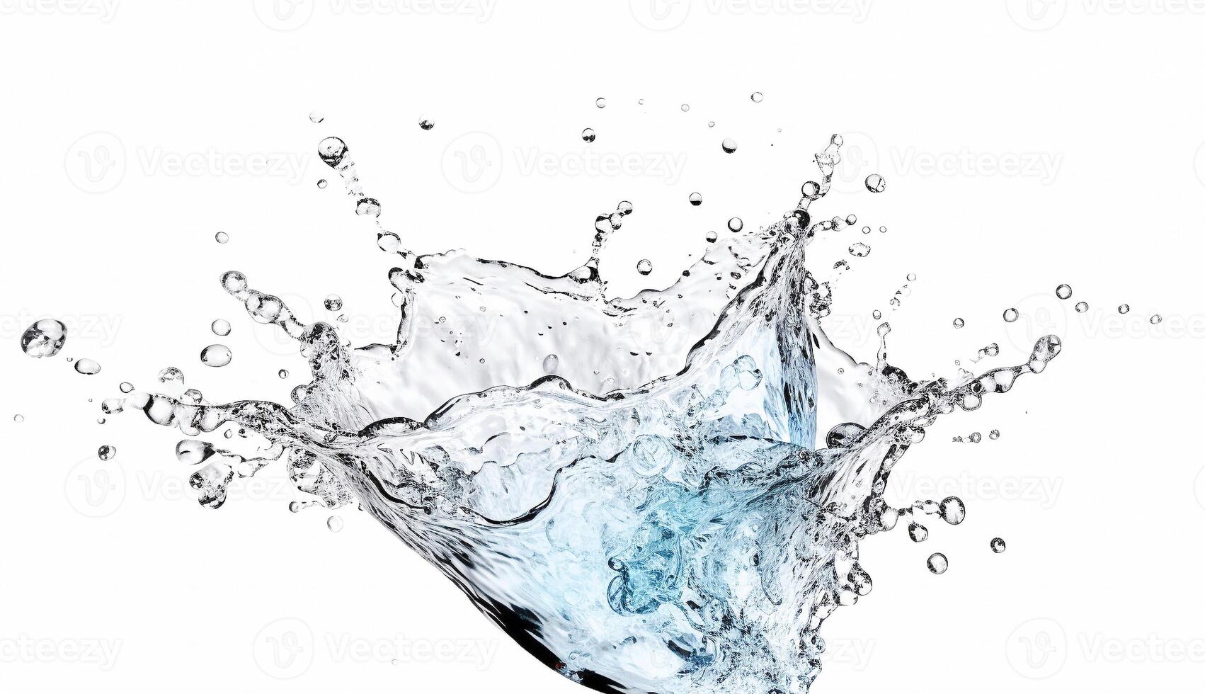 . Blue water splash photo