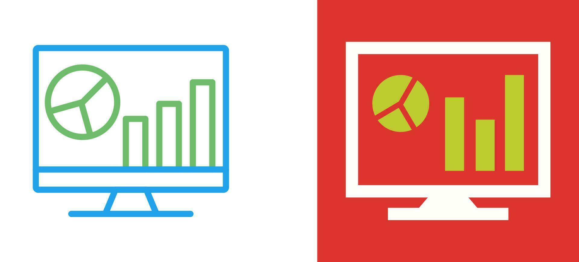 Analytics on screen Vector Icon