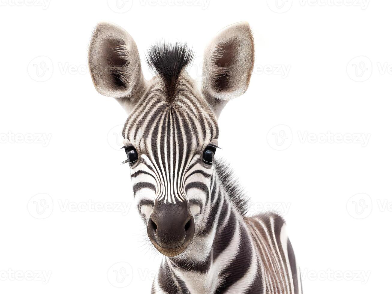 Baby zebra portrait. illustration photo