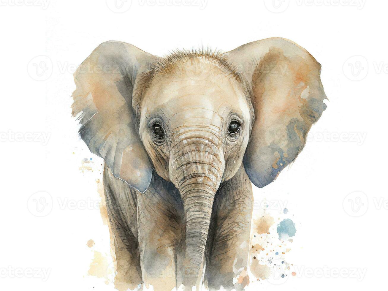 Elephant baby. Generative AI photo