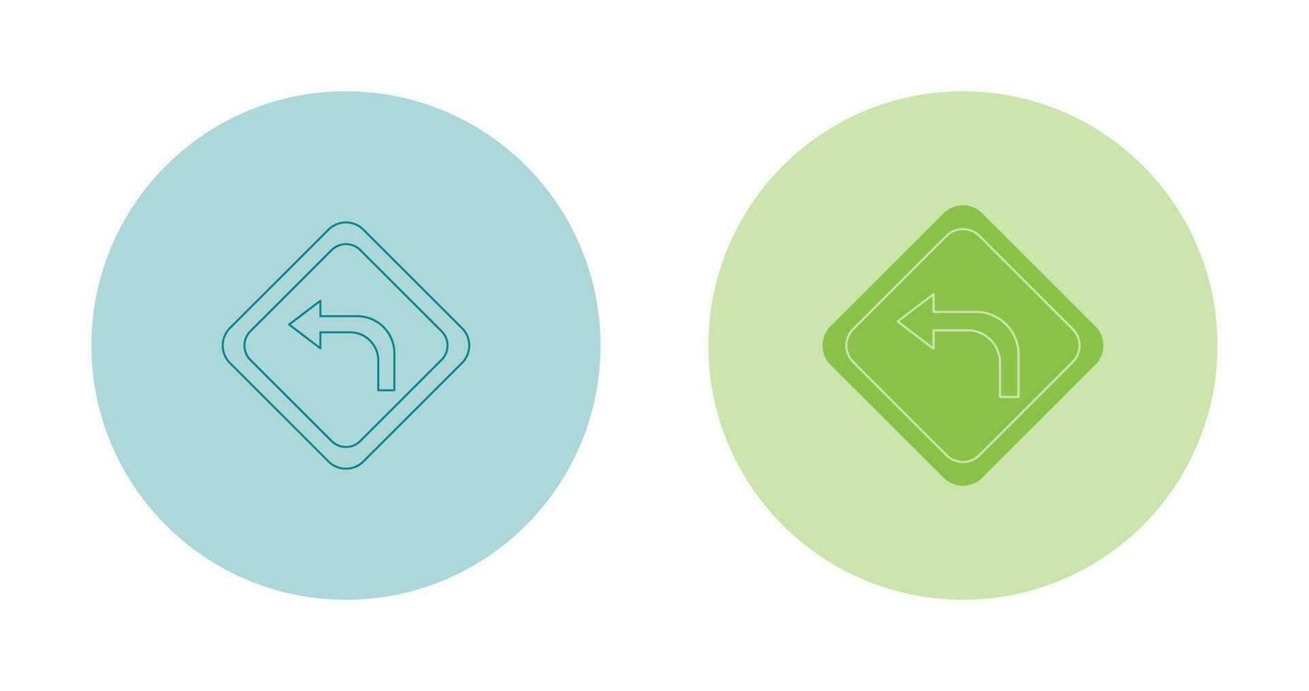 Left Turn Vector Icon