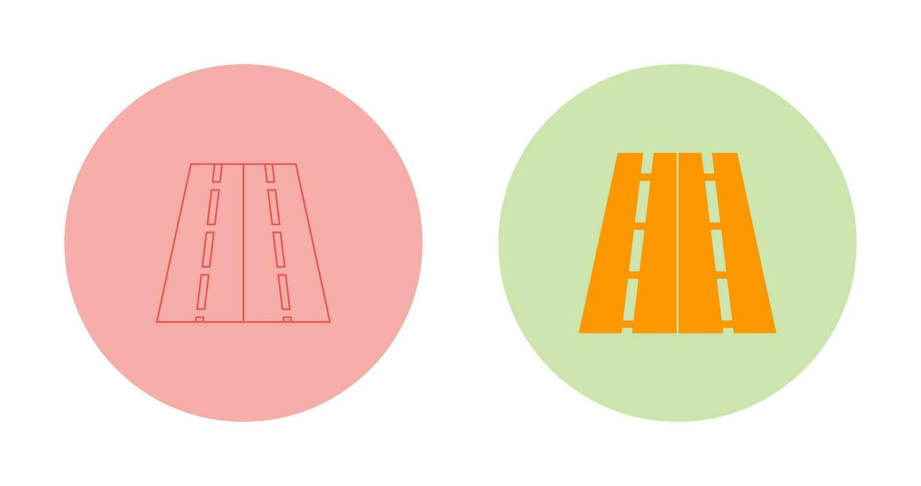 Two Way Road Vector Icon