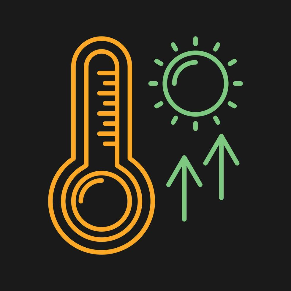 High Temperatures Vector Icon