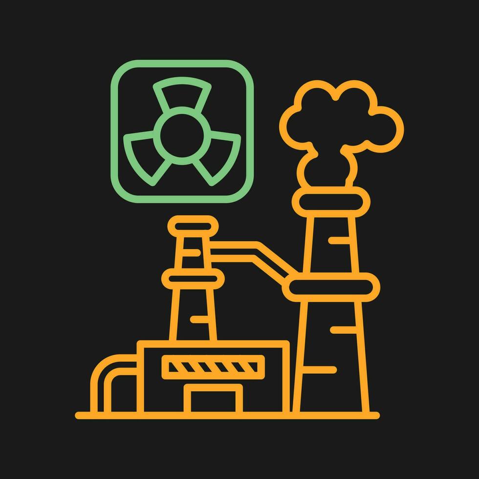 Nuclear Plant Vector Icon