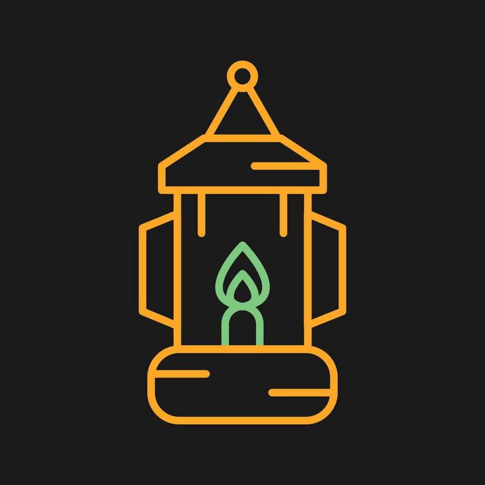 Oil Lamp Vector Icon