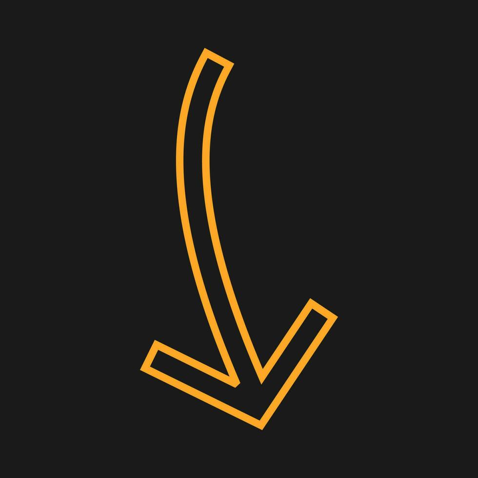 Arrow Pointing Down Vector Icon