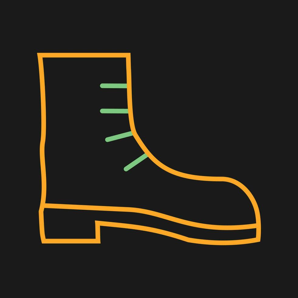 icono de vector de bota de camping