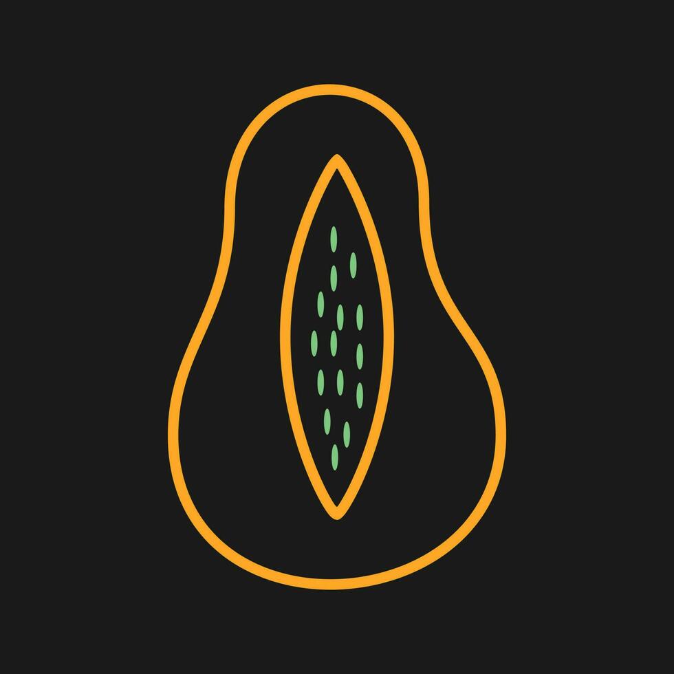 icono de vector de papaya