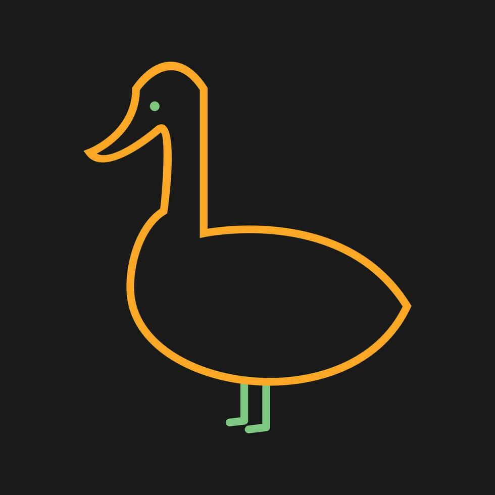 icono de vector de patito