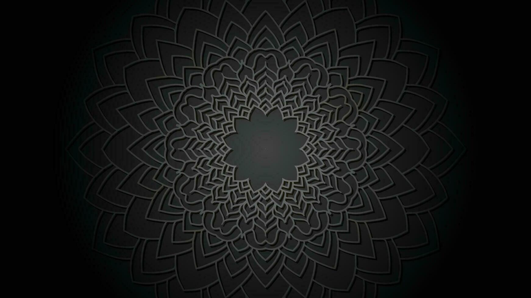 Black and White Mandala Background vector