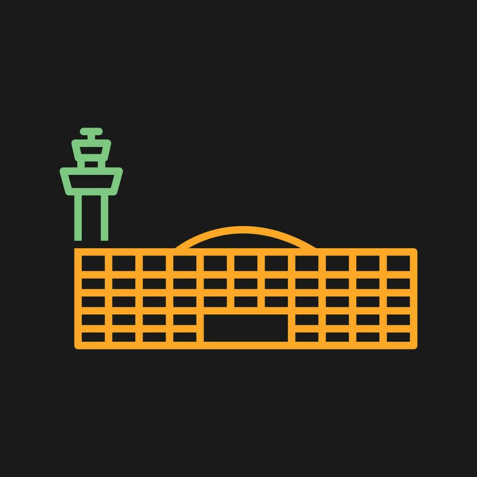 icono de vector de edificio de aeropuerto