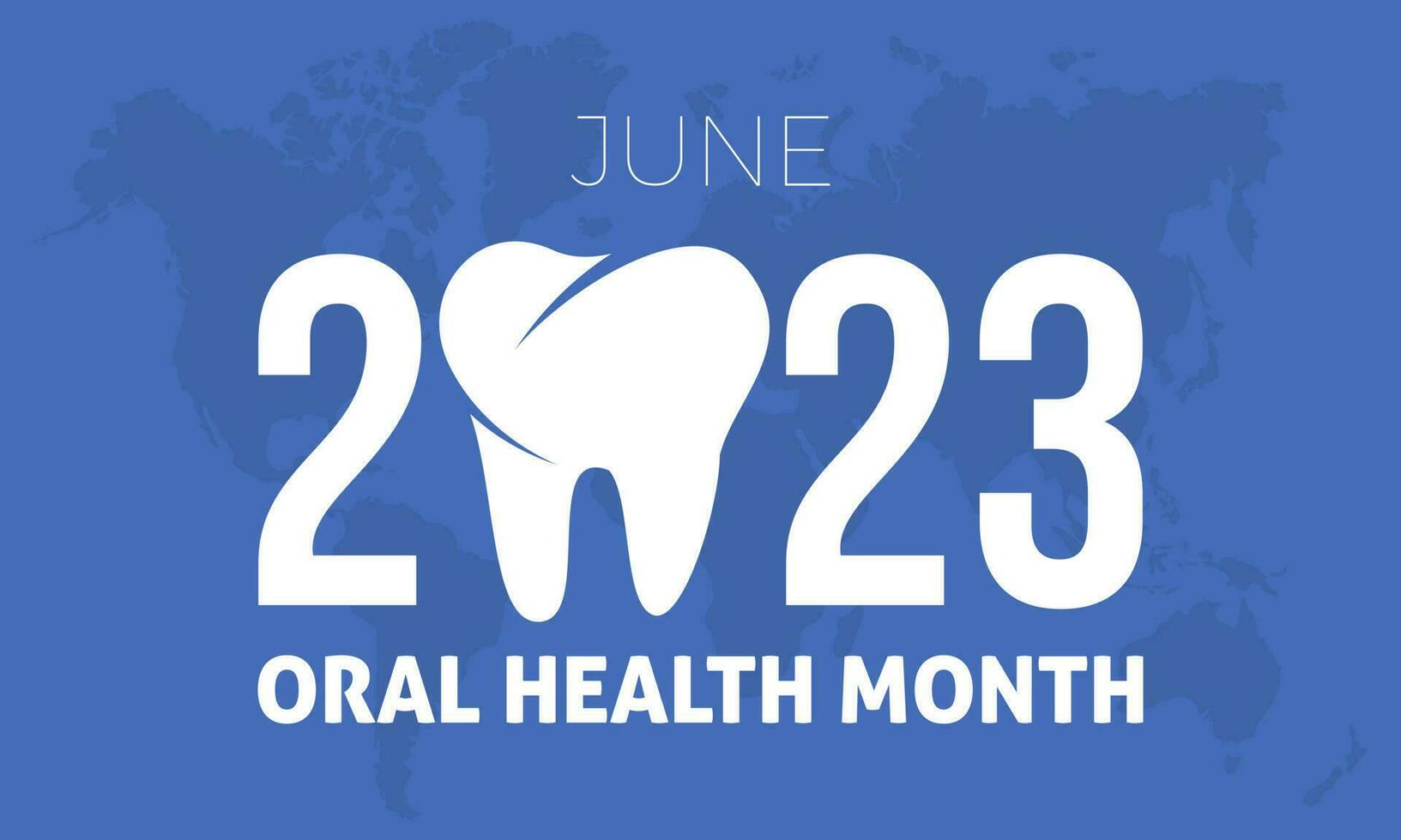2023 concepto oral salud mes cavidad, higiene, boca vector ilustración modelo