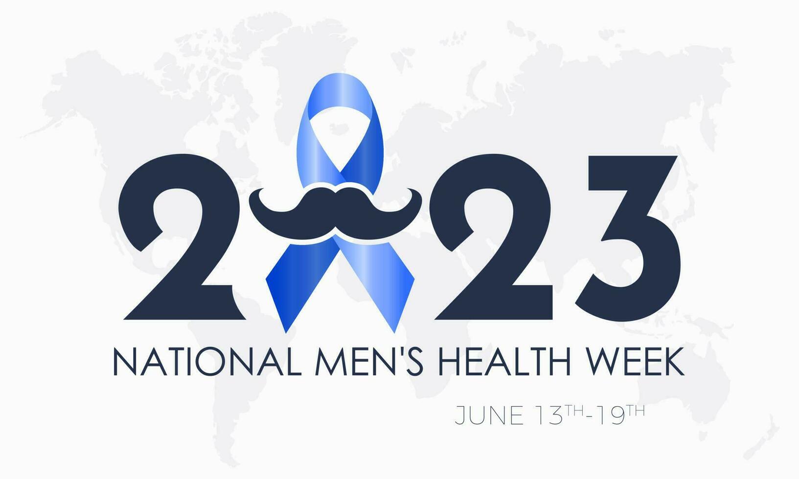 2023 Concept National Men's Health Week health awareness vector illustration banner template.