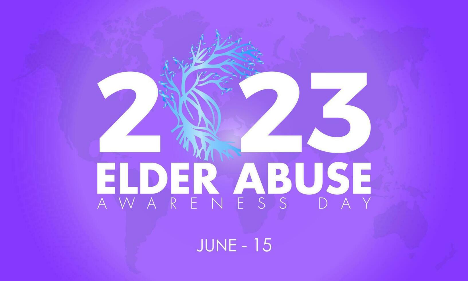 2023 Concept World Elder Abuse Awareness Day old age help concept vector illustration template. Global elderly support concept design.