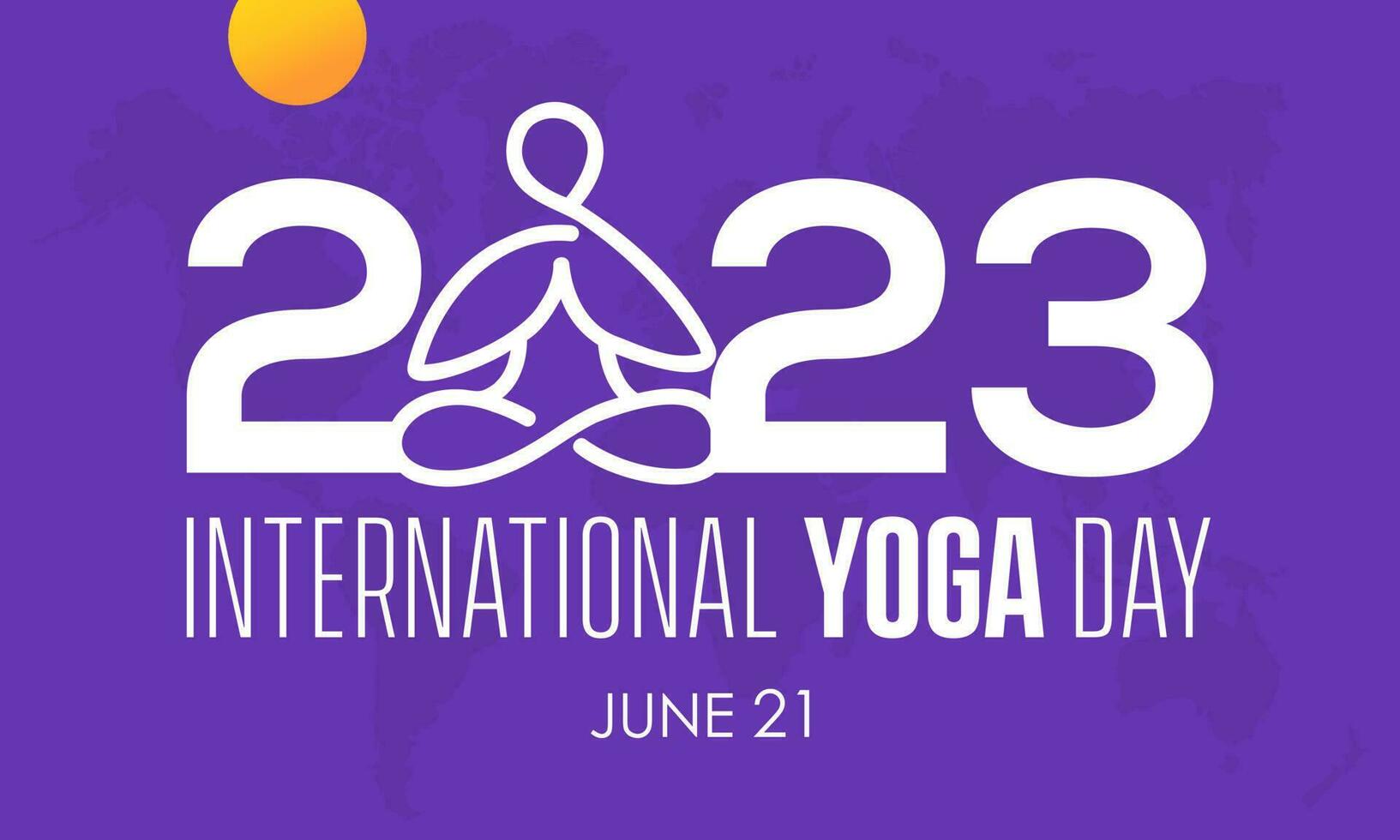 2023 Concept International Yoga Day healthy fitness with exercise medication vector banner template