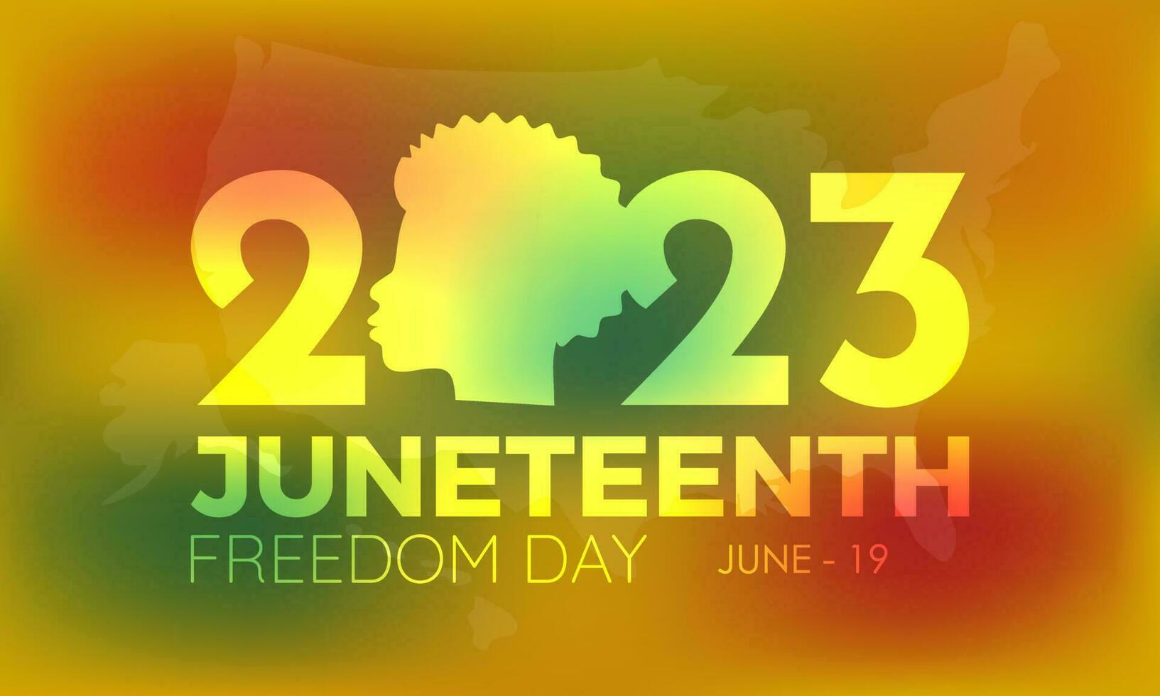 2023 Concept Juneteenth african freedom celebration vector illustration template
