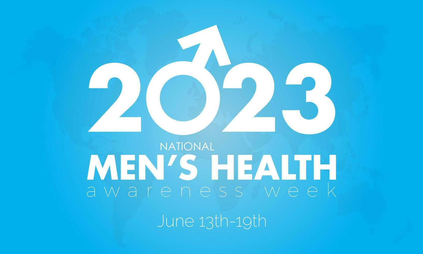 2023 Concept National Men's Health Week health awareness vector illustration banner template.