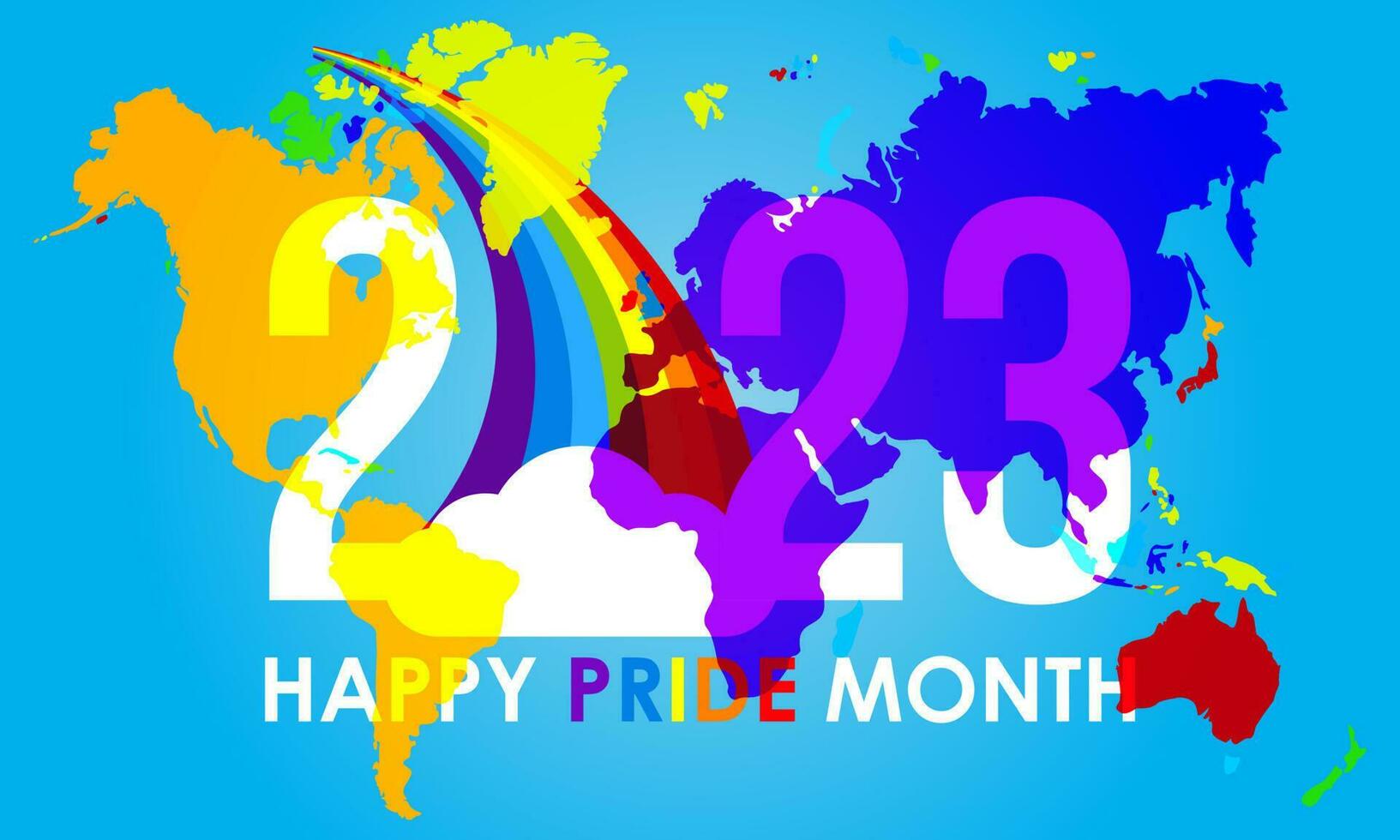 2023 Concept Pride Month transgender community celebration vector template. Diversity, homosexual, rainbow concept banner.
