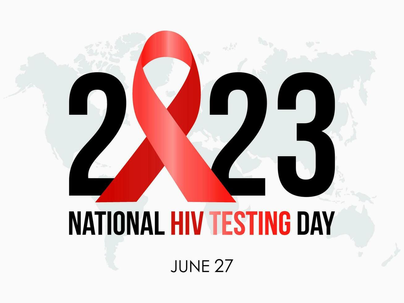 2023 Concept National HIV Testing Day health care concept vector banner template design. Medical treatment, hiv protection, virus prevention theme.