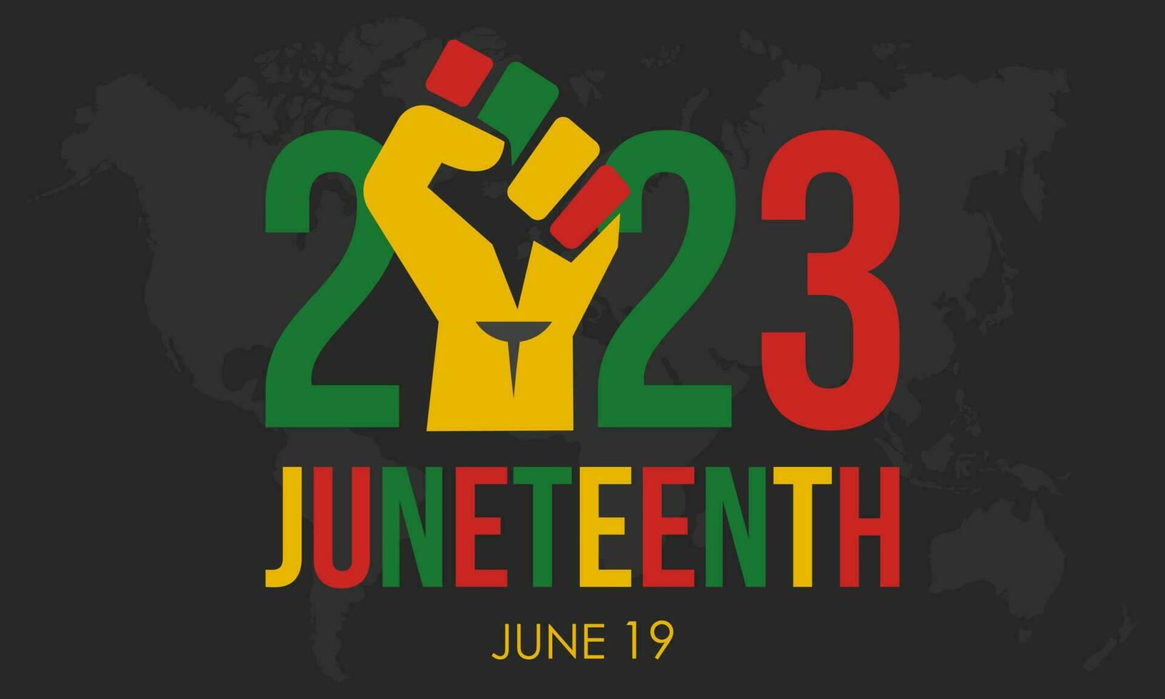 2023 concepto diecinueve de junio africano libertad celebracion vector ilustración modelo