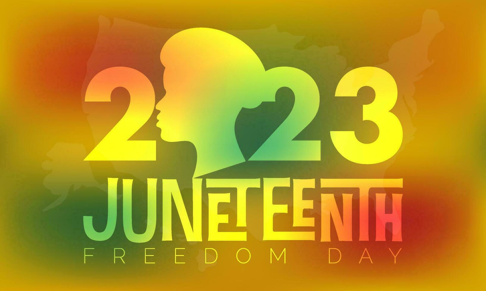 2023 Concept Juneteenth african freedom celebration vector illustration template