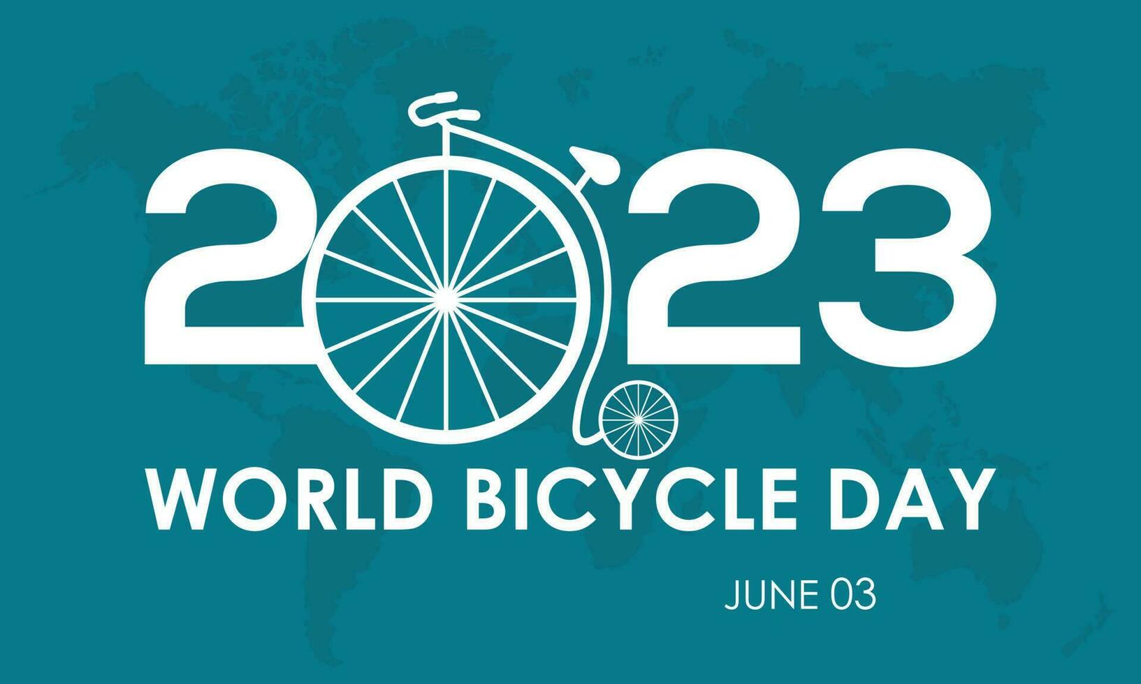 2023 Concept World Bicycle Day vector design illustration. Cycling travel concept for sport, health, energy