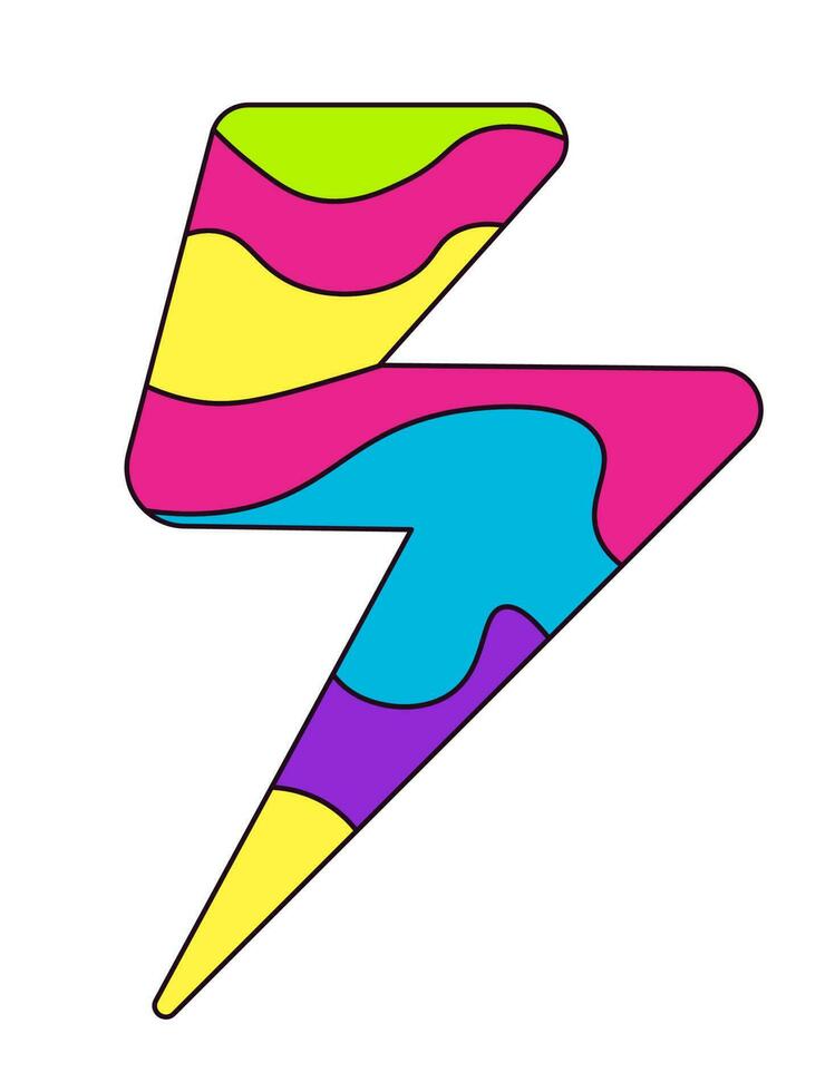 Doodle shape, thunderbolt storm flash of lightning vector