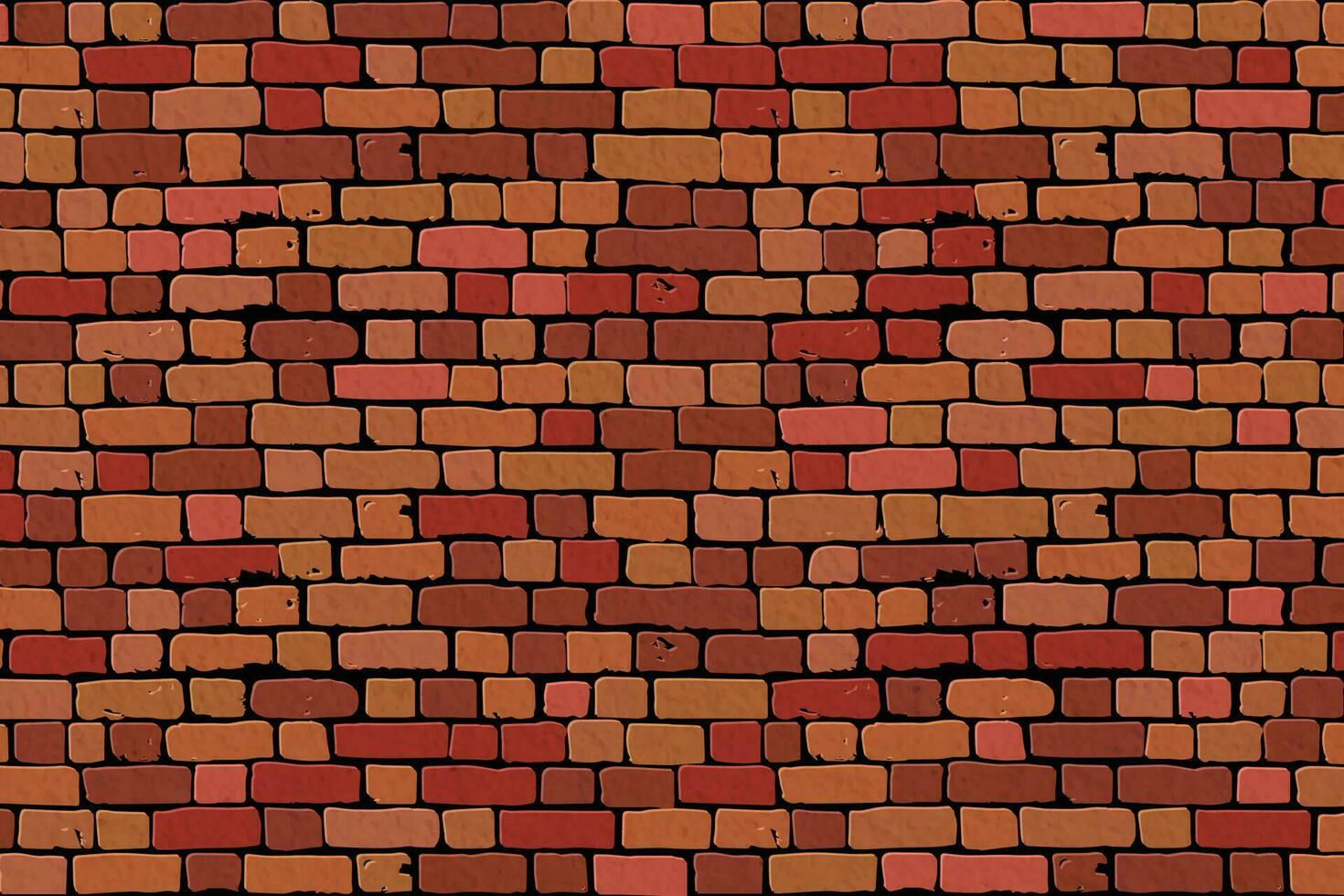 Brick wall background. Red wall background. vector