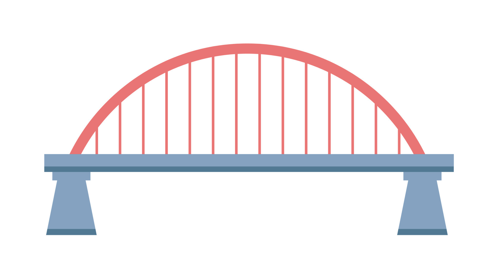 Architecture of city or town, bridge construction 24028555 Vector Art at Vecteezy