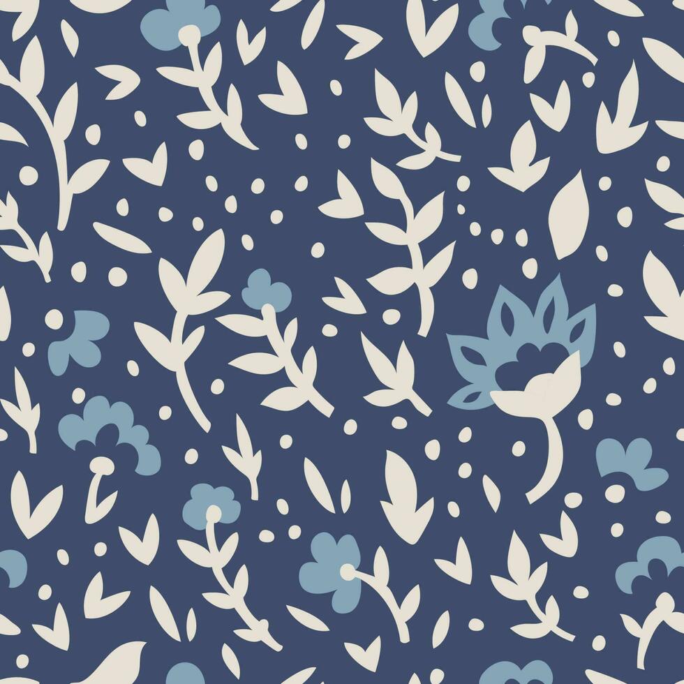 Floral seamless pattern with flowers design vector