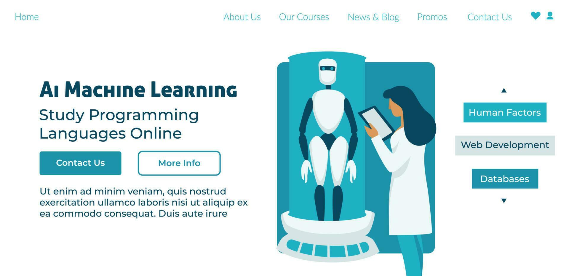 AI machine learning, study programming languages 24028587 Vector Art at ...