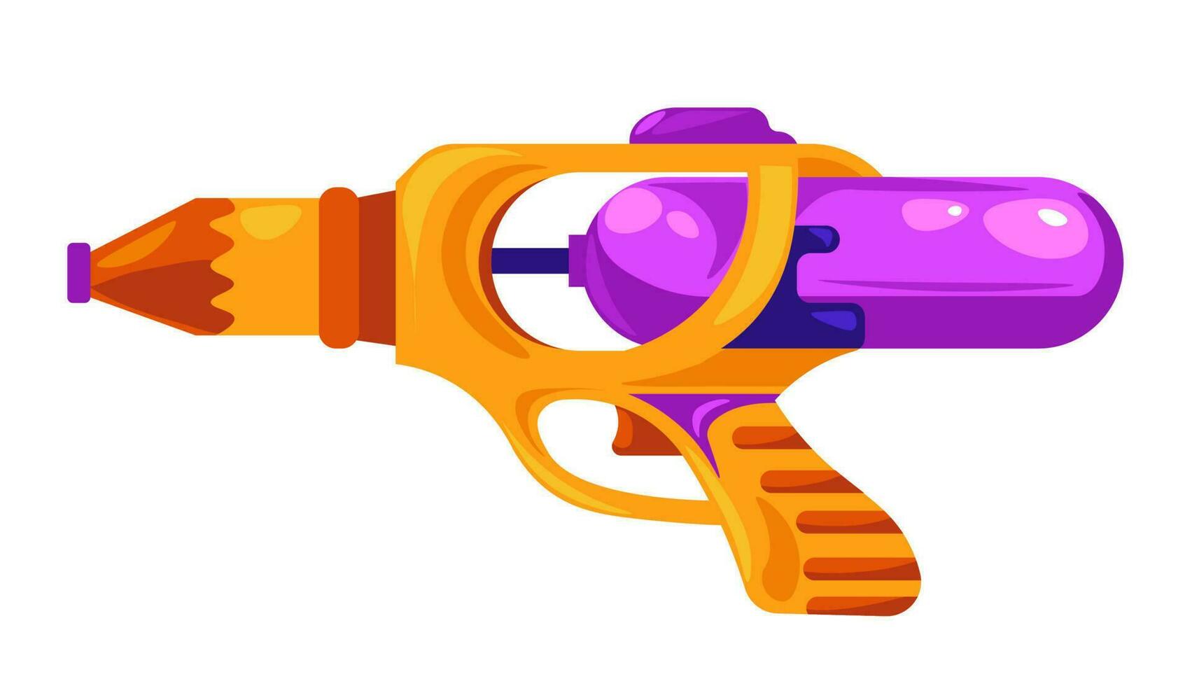 Kids plaything, water or squirt gun toy vector