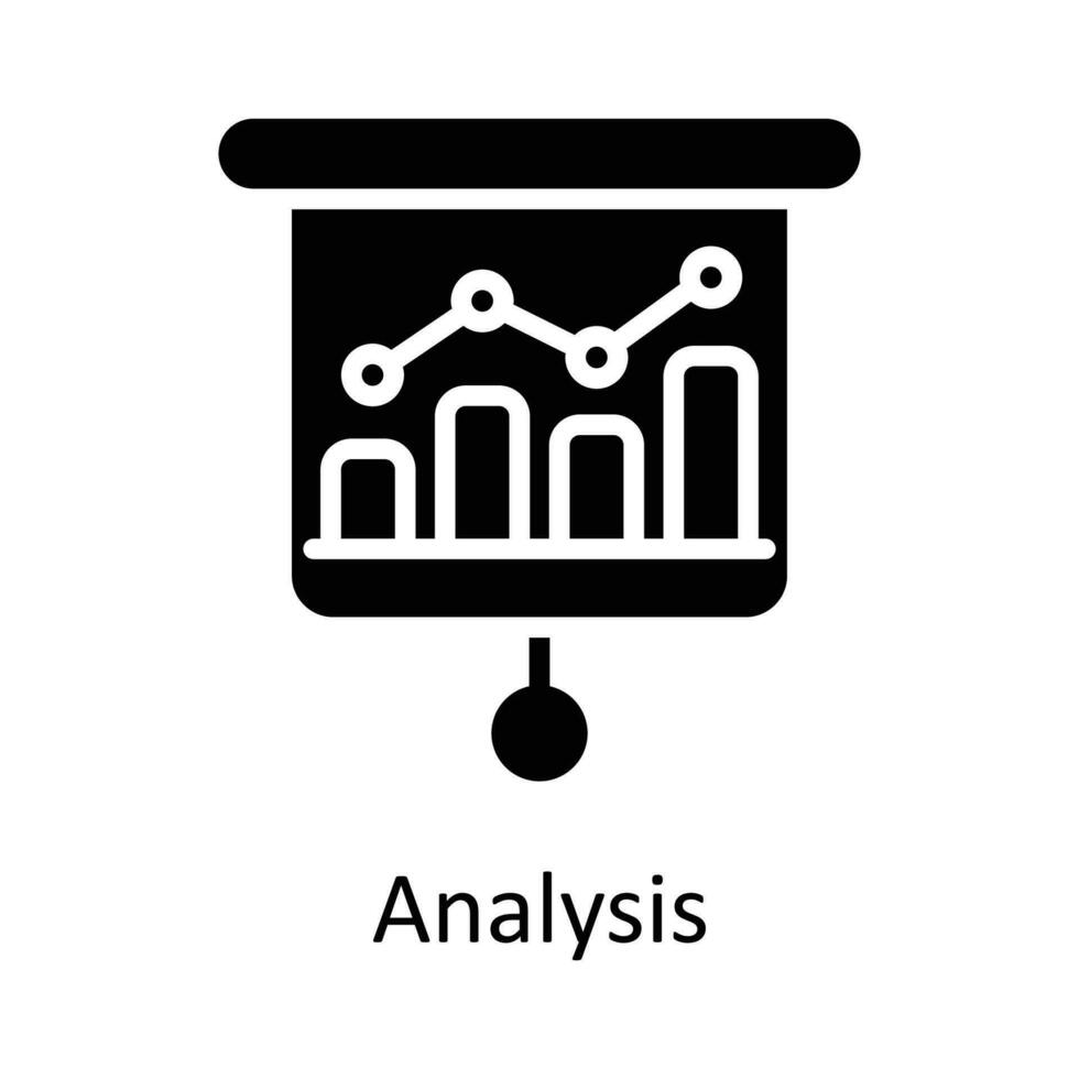 Analysis  vector  Solid Icon Design illustration. Time Management Symbol on White background EPS 10 File