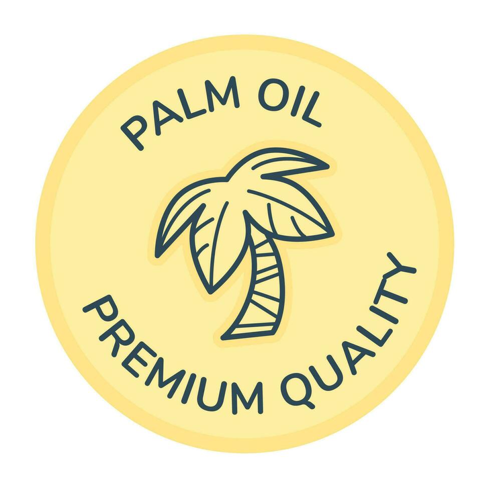 Palm oil of premium quality, label or logotype vector