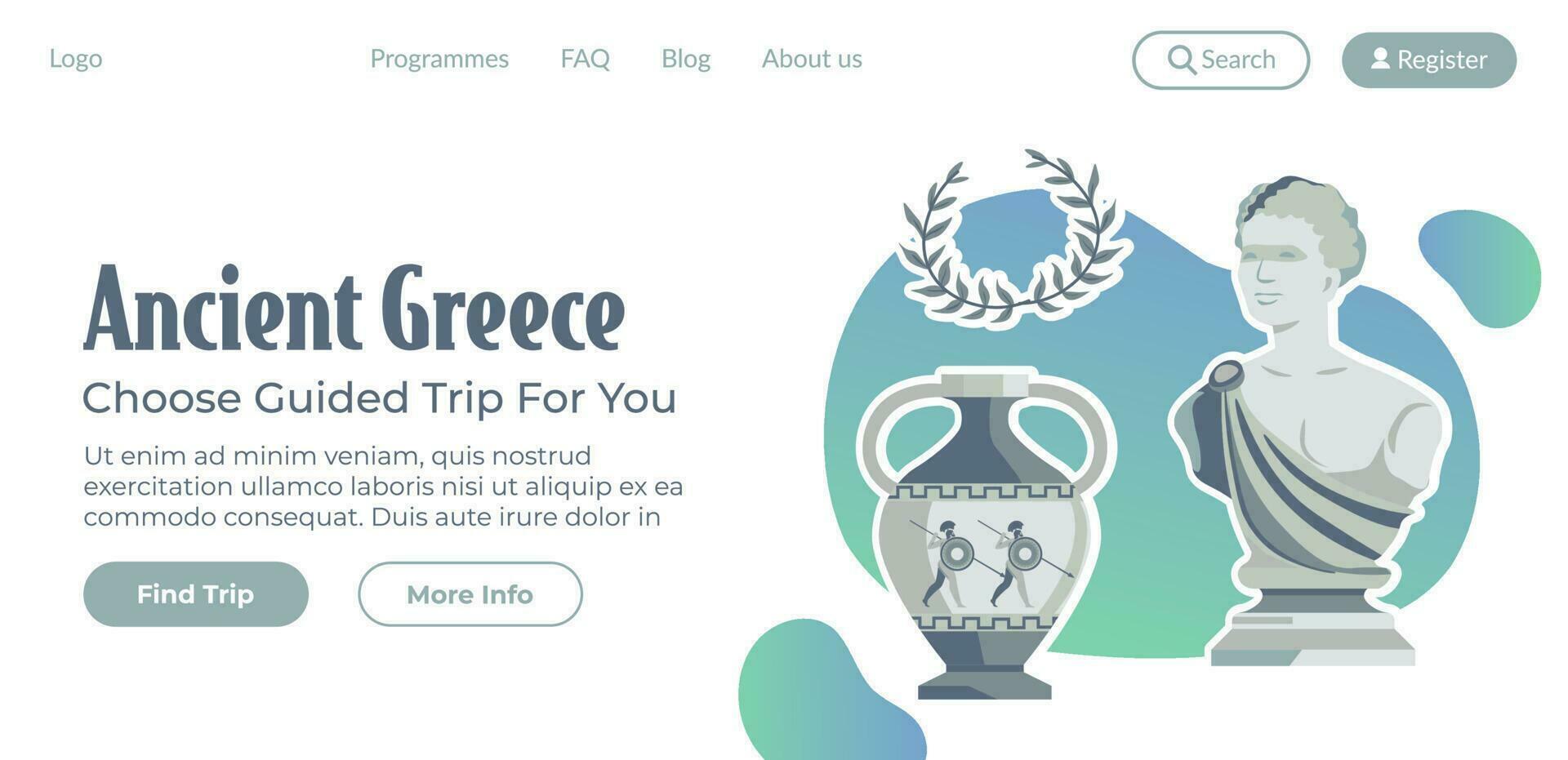 antiguo Grecia escoger guiado viaje para usted vector