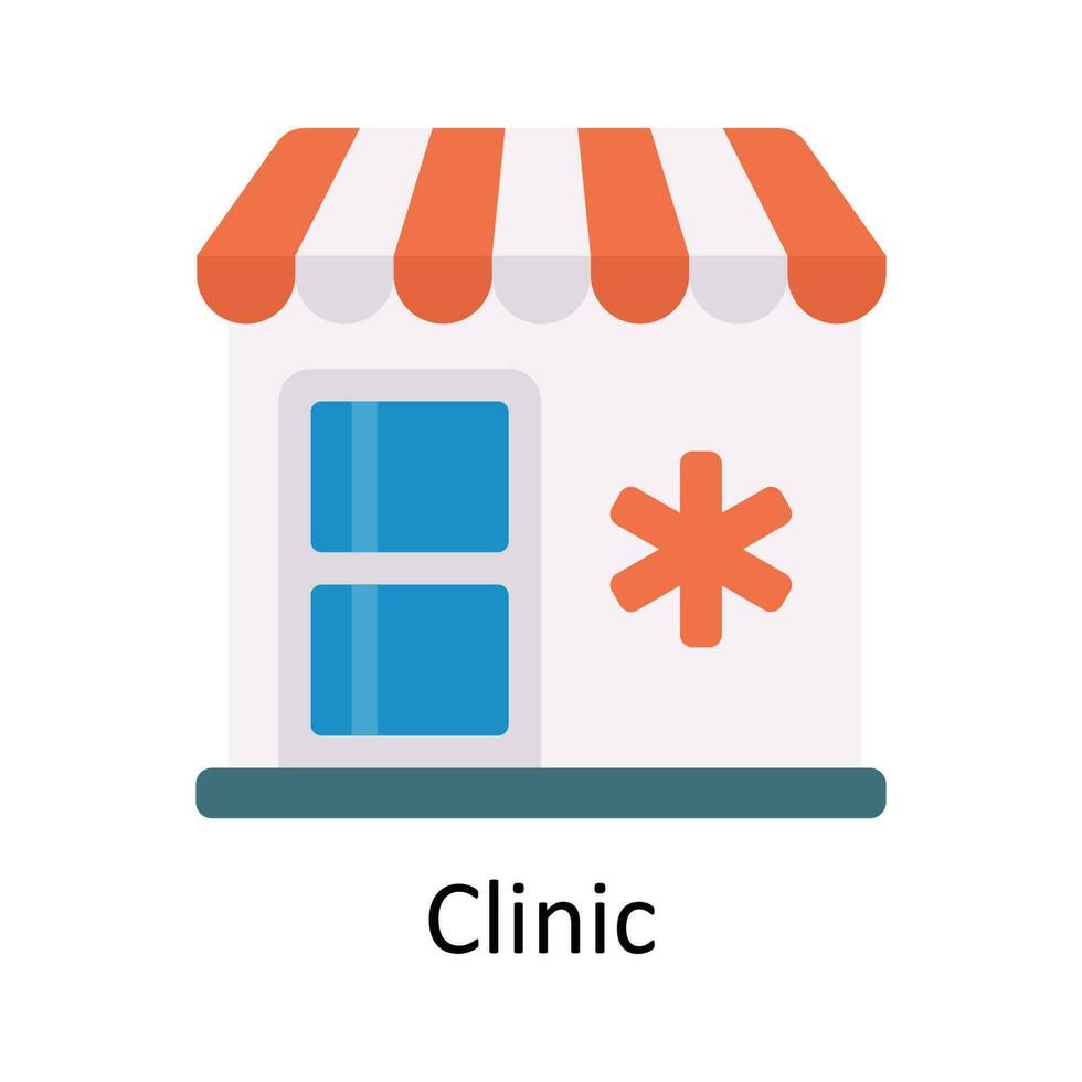 Clinic vector Flat Icon Design illustration. Medical and Healthcare Symbol on White background EPS 10 File
