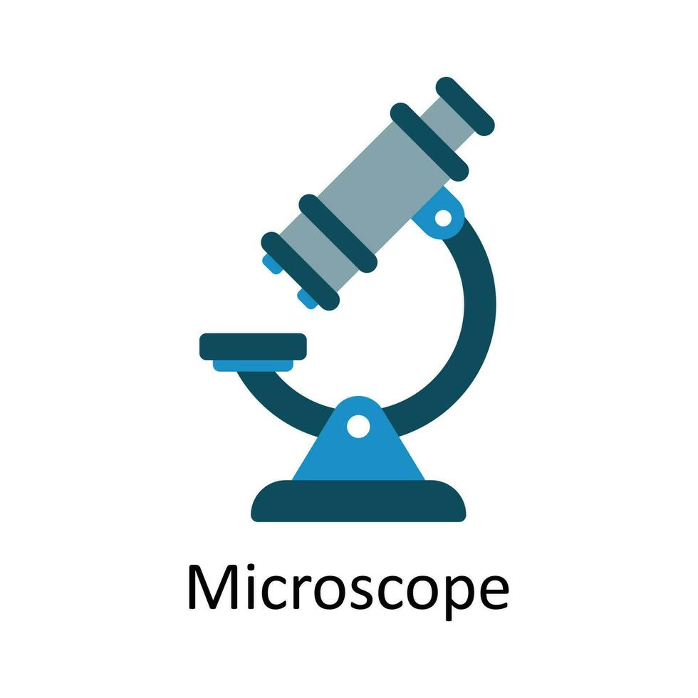 microscopio vector plano icono diseño ilustración. médico y cuidado de la salud símbolo en blanco antecedentes eps 10 archivo