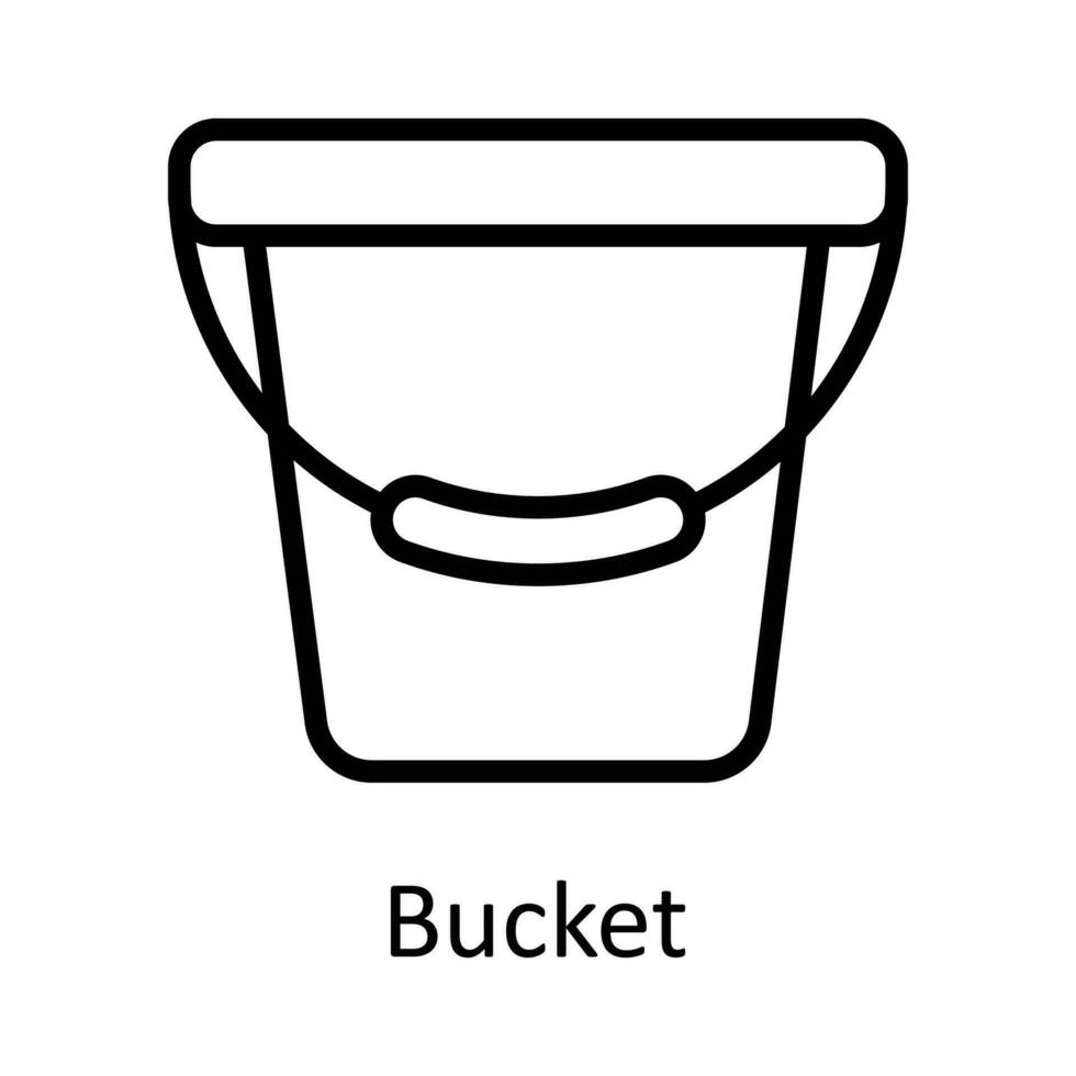 Bucket vector    outline Icon Design illustration. Agriculture  Symbol on White background EPS 10 File